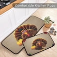 thumbnail image 5 of SKYSONIC Thanksgiving Turkey 2 Pieces Kitchen Rug Cushioned Anti-Fatigue Kitchen Rugs Set for Home Office Laundry,19.7" x 27.6"+19.7" x 47.2", 5 of 7