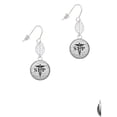 thumbnail image 2 of Delight Jewelry Silvertone Domed Black SLP Silvertone Leaf French Earrings, 2 of 5