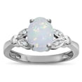 thumbnail image 2 of Star K � Oval 8x6 Genuine Opal Marquee Design Engagement Promise Ring, 2 of 9
