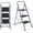 Gray, variant on SONGMY 3 Step Folding Ladders with Wide Anti-Slip Platform, Lightweight Steel Ladder, 330 lbs Load Capacity Step Ladder, Portable Step Stool for Kitchen Shop