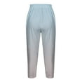 thumbnail image 3 of FAIWAD Women's Straight Capri High Waist Pant Color Block Soft Lightweight Joggers Pants (Small, White2), 3 of 4