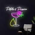 thumbnail image 2 of Handmadetneonsign Petals & Prosecco Led Sign, Petals Prosecco Neon Light, Prosecco Neon Sign, Rose, 2 of 5