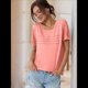 thumbnail image 4 of Top Tipo Túnica de Punto con Escote Redondo y Aberturas para Mujer, Color Rosa M, 4 of 8