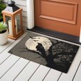 thumbnail image 4 of 2x3 Ft Entryway Area Rug, Halloween Kitchen Rug Runner Washable Floor Mat, Horror Bat Crow Full Moon Beige Black Non Slip Indoor Door Mat Throw Carpet for Bathroom Living Room Bedroom, 4 of 8