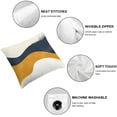 thumbnail image 6 of Acheng Gold and Blue Abstract Art Short Plush Pillowcase Set of 2 White, 6 of 7
