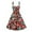 1#Red, variant on Womens Christmas Camisole Dresses Snowflake Print Furry Trim Dress Mrs Santa Claus Holiday Cocktail Party Swing Dress