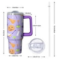 thumbnail image 2 of Halloween Gift Tumbler, Pumpkin Bat Cup with Handle and Straw 30oz, Spooky Insulated Coffee Travel Mug, 2 of 5