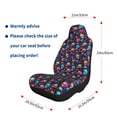 thumbnail image 3 of Uemuo mushroom Skull star Pattern Car Seat Covers for Front Seats Waterproof Seat Covers for Cars, Universal Auto Front Seats Protector Fits for Car-1, 3 of 6