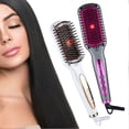 thumbnail image 2 of Infrared Hair Straightener Brush Ionic Straightening Brush Anti-Frizz Flat Iron Comb for All Hair Types 110-240V, 2 of 5