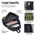 thumbnail image 4 of Pofeuu Pineapples with Palm Leaves Print Backpack Travel Backpacks With Lunch Bag Pencil Bag Set 3 pcs Set Cartoon Backpack, 4 of 7
