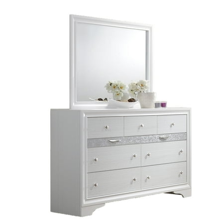 Catherine - 9 Drawer Dresser & Mirror, 2 Small Drawer for