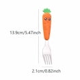 thumbnail image 4 of Clearance！FNGZ Tableware Spoon Cute Cartoon Carrot Cutlery Food Material Kid Stainless Steel Tableware Carrot Fork Spoon, 4 of 4