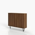 thumbnail image 3 of Nexera Slim Accent Cabinet MDF Walnut 63 lbs, 3 of 7