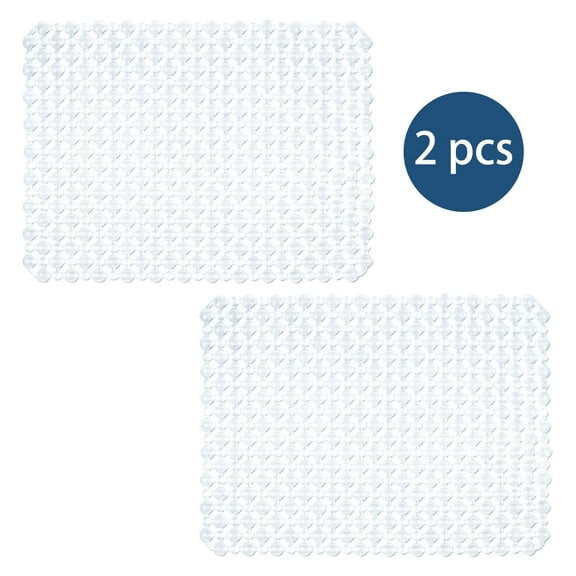 2pcs Kitchen Sink Mat Fast Draining Sink Mat Protectors Mat for Stainless Steel Ceramic Sinks ,11.8''x15.7''( Clear)