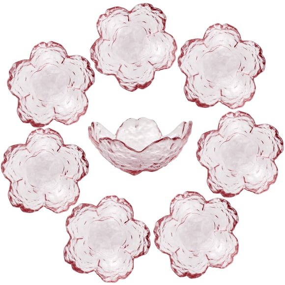 Platos de cristal para salsa de soja Sakura Sanbege, 8 unidades, color rosa