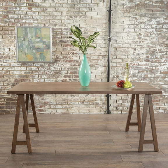 Noble House Montecito Modern Farmhouse Wood Dining Table, Multiple Finishes