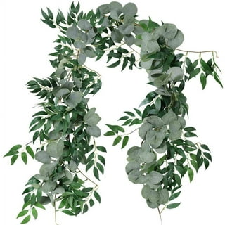 6pcs Artificial Vines Fake Greenery Garland Willow Leaves with