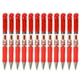 thumbnail image 2 of Neutral 12Pcs Rollerball Pen Non-Slip Soft Rubber Handle Plastic Press On Type School Office Stationery 0.5mm, 2 of 7