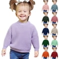 thumbnail image 1 of Yuyuzo Vêtements pour Bébés Filles Garçons Nouveau-Nés Enfants Tout-Petits Chandail Tricoté Hauts Manches Longues Col Rond Chandail, 1 of 7