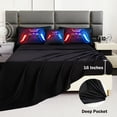 thumbnail image 4 of URBONUR 6 Pieces Red Blue Twin Size Comforter Set for Kids Teens Gaming Boys Bedding Set Lightning Gamepad Bed in a Bag with Sheets(Red Blue Twin), 4 of 10