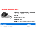 thumbnail image 2 of Camshaft Position Sensor - Compatible with 1991 - 1992 Buick Park Avenue 3.8L V6, 2 of 2
