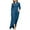 Blue, variant on Sakmal Shirt Dresses for Women Blue Maxi Cotton Linen Dress Collared Shift Long Sleeve Solid Dresses