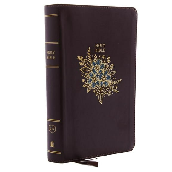 KJV, Deluxe Reference Bible, Personal Size Giant Print, Imitation Leather, Burgundy, Indexed, Red Letter Edition, (Hardcover)
