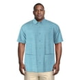 thumbnail image 6 of Havanera Men's and Big Men's Tucks and Embroidered Panels Short Sleeve Cotton Linen Button-Down Shirt with Pockets, Sizes S-5XL, 6 of 8