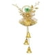 thumbnail image 4 of Bells Christmas Tree Decorations Shopping Mall Window Holiday Double Hanging Ornaments, metal rolling frame, double tier hanging, sparkling LED lights, foldable design, durable plastic, 4 of 8