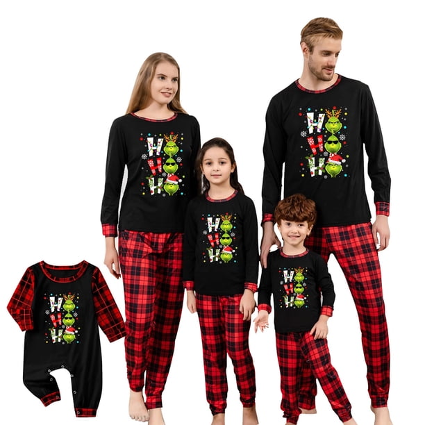 Unisex Matching Family Pajamas Christmas Sleepwear Set, 2-Piece (Women, L)
