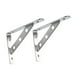 thumbnail image 5 of 2 piezas soportes de acero inoxidable muebles montados en espesas de pared esquina pulsera desmontable soporte de estante sólido de servicio pesado 10 pulgadas, 5 of 8
