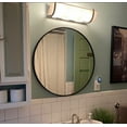 thumbnail image 3 of 20" Smooth Bright White Shade Hides Hollywood Lights, for 2-3 Bulb Bath Light Fixture (Black Brackets), 3 of 4