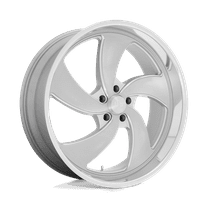 Us Mag U134 Desperado 24X9 5X127 1Et 83.06Cb Silver Brushed Face Milled Diamond Cut Milled Wheel