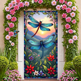 thumbnail image 5 of Stained Glass Dragonfly Banner Floral Design Decorative Nature Theme for Outdoor Decorations Garden Parties Nature Lovers, 5 of 6