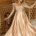 thumbnail image 2 of Gubotare Dresses for Women Long Sleeve Formal Dress Plus Size Evening Dresses Maxi Prom Party Dresses Formal Homecoming Dresses Formal Gowns(Khaki,3XL), 2 of 5