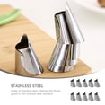 thumbnail image 5 of 10Pcs Stainless Steel Finger Guards Safety Slice Cutting Tools Vegetables Fruit Cutting Protectors, 5 of 6