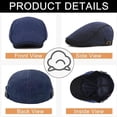 thumbnail image 4 of Flat Ivy Newsboy Cap for Men, Classic Cotton Cabbie Hat, 4 of 6