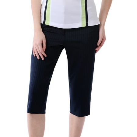 Monterey Club Women's Pinstripes Texture Golf Capris #2872