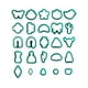 thumbnail image 1 of Kit de 25 cortadores de formas de arcilla polimérica, cortadores de aretes de arcilla para arcilla polimérica Verde, 1 of 9
