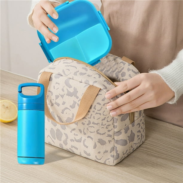 Set de Lonchera y Taza para Niños y Adultos | Lonchera Bento Hermética, Apta para Microondas | Contenedor de Plástico Multicompartimento | Caja Portátil para Preparar Comidas para La Escuela, El Trab