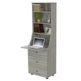 thumbnail image 6 of Home Square 2-Piece Set with Wall Mounted Floating Desk & 3 Shelf Bookcase, 6 of 14