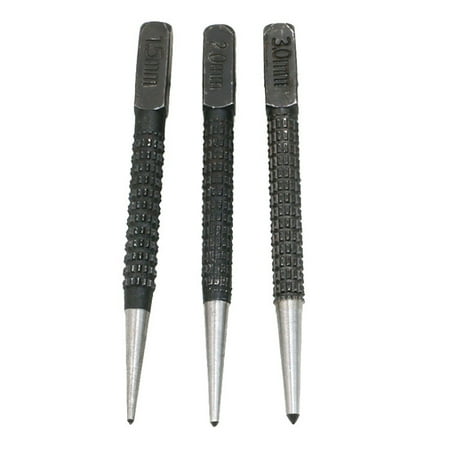 

Aokid 3Pcs 1.5mm/2mm/3mm Alloy Steel Center Punch Metal Wood Marking Drilling Tool Hardware tools Durable Sturdy Easy to Use