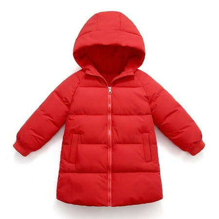 Children winter jacket for kids girl Solid Boys Casual Hooded Coat Baby Clothing Outwear kids Parka Jacket snowsuit