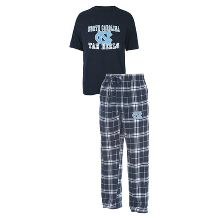 North Carolina Tarheels NCAA Great Duo Men's T-shirt & Flannel Pajama Sleep Set