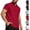 #01 Red, variant on Polo Shirt for Men Textured Vertical Ribbed Knit Short Sleeve Casual Stylish Collared Summer Solid Color Tee, #01 Black, M