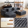 thumbnail image 4 of Garaneeds Modular Sectional Sofa for Living Room, 110" Boneless U-Shaped Couch, 5-Seat, Gray, 4 of 11