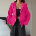 thumbnail image 5 of Womens Comfort Fit Zip Up Hoodie Casual Soft Travel Hoody Sweatshirts, XL, 5 of 6
