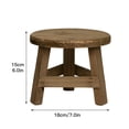 thumbnail image 3 of Repeated Development, Merged Into 210406QY01 Courtyard Round Bench High Stool Balcony Succulent Orchid Flower Stand Storage Flower Pot Rack, Natural Round High Stool Material:, 3 of 8