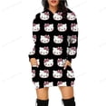 thumbnail image 4 of Sudadera con capucha de gran tamaño con estampado de otoño 2024, sudadera con capucha informal para mujer, sudadera HELLO KITTY, sudadera holgada informal ajustada con capucha, 4 of 5