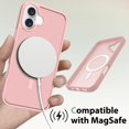 thumbnail image 4 of ELEHOLD Case for iPhone 16, Shockproof Magnetic Skin-Feel Case,Compatible with Wireless Charging,Pink, 4 of 5